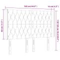 vidaXL Čelo postele s LED zelené 163x16x118/128 cm látka