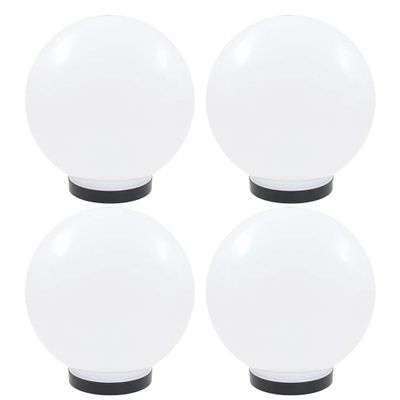 vidaXL LED lampy v tvare gule 4 ks 25 cm PMMA