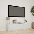 vidaXL TV skriňa s LED 140 x 34 x 40 cm Biely Konštruované drevo