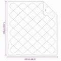 vidaXL Letná prikrývka 242 x 220 x 3 cm Leto Polyester Biela Priedušná