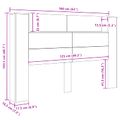 vidaXL Čelo postele s LED osvetlením Staré drevo 160 cm
