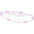 vidaXL Rám postele Betónovo sivá 80 x 200 cm Kompozitné drevo
