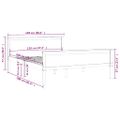 vidaXL Posteľný rám medovo-hnedý borovicový masív 120x200 cm