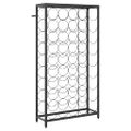 vidaXL Stojan na víno na 45 fliaš čierny 54x18x100 cm kované železo