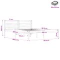 vidaXL Rám postele borovicový masív 150x200 cm hnedý King