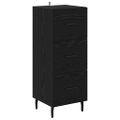 vidaXL Highboard Čierny dub 34,5 x 34 x 180 cm Kompozitné drevo