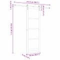vidaXL Posuvné dvere ORKDAL Biela 78 x 232 cm