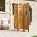 vidaXL 3-panelový paraván 121,5x2x180 cm akáciové masívne drevo