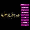 vidaXL LED Soby 5 ks 40 LED Zlatá 44 x 18 x 65,5 cm PET