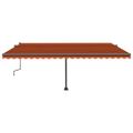 vidaXL Samostatne stojaca ručná markíza 500x300 cm oranžovo-hnedá