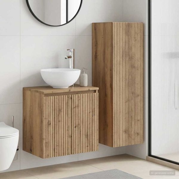 vidaXL Sada kúpeľňového nábytku 2 ks Dub artisan 33 x 34,5 x 100 cm