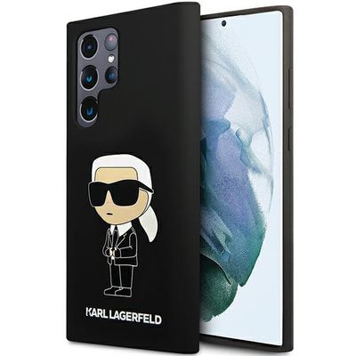 Puzdro Karl Lagerfeld pre Samsung Galaxy S24 Ultra KLHCS24LSNIKBCK čierna HC SILICONE NFT IKONIK