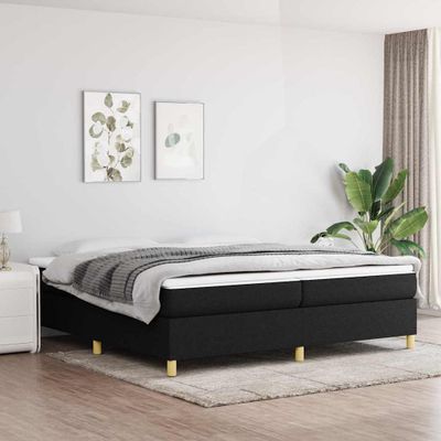vidaXL Posteľný rám s boxspringom čierny 200x200 cm látka