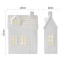 LED keramický domček, 18 cm, 1x CR2032, vnútorná, teplá biela, časovač