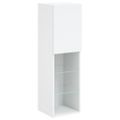 vidaXL TV skrinka s LED svetlami biela 30,5x30x102 cm