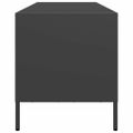vidaXL TV skrinka čierna 135x39x43,5 cm oceľ valcovaná za studena