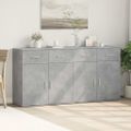vidaXL Komody 2 ks betónovosivé 79x38x80 cm kompozitné drevo
