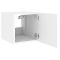 vidaXL TV nástenné skrinky s LED svetlami 2 ks biele 30,5x35x30 cm