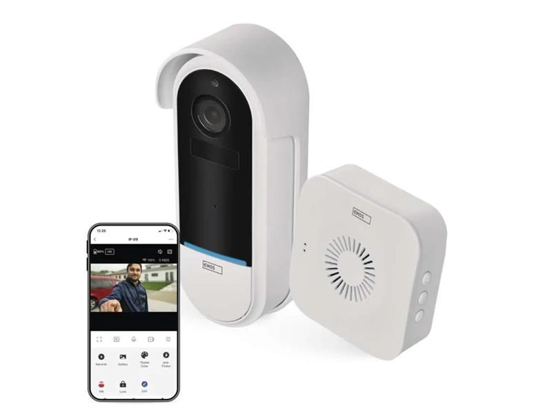 GoSmart domový bezdrôtový batériový videozvonček EMOS H4032 IP-15S s WiFi
