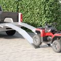 vidaXL Rampy na motocykle 680 kg 2 ks Strieborná 680 kg Hliník