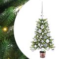 vidaXL Vianočný stromček s 150 LED-i so stojanom Zelená 65 cm PE