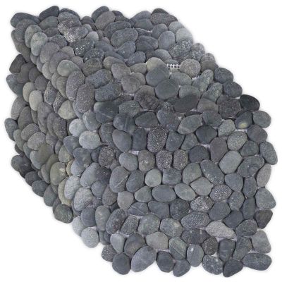 vidaXL Kamenné dlaždice Sivá 30 x 30 cm Riečny štrk