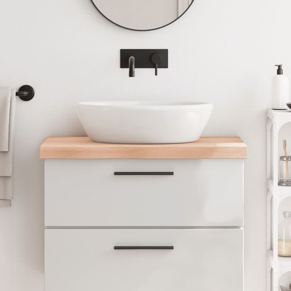 vidaXL Kúpeľňová doska 80x60x(2-6) cm neošetrený masív