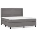 vidaXL Boxspring posteľ s matracom tmavosivá 160x200 cm látka