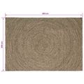 vidaXL Koberec do oblasti Prírodná a čierna 200 x 290 cm Juta