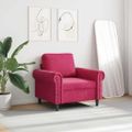 vidaXL Kreslo vínovo-červené 60 cm zamat