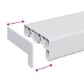 vidaXL Parapetné dosky Biela 160 x 15 x 4,5 cm PVC