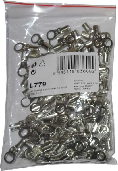 Oko kabelové 5,3mm, kábel 2,5-4mm2 (RNBL 3,5-5), balenie 100ks