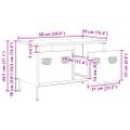 vidaXL TV skrinka antracitová 68x39x43,5 cm oceľ valcovaná za studena