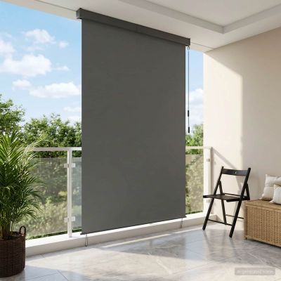 vidaXL Roleta Svetlosivá 120 x 250 cm Textil a hliník