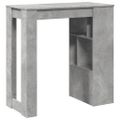 vidaXL Barový stôl s policami betónový 102x50x103,5 cm kompoz. drevo