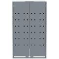 vidaXL Úložisko na 5 košov na kolieskach sivé 345x79x117 cm oceľ