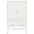 vidaXL Vysoká skrinka biela 68x39x111,5 oceľ