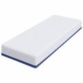 vidaXL Matrac Stredne tvrdý 70 x 200 cm Biela a modrá