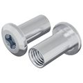 vidaXL Zámková matica 2 ks Niklová M6 x 15 mm Oceľ
