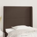 vidaXL Čelo postele so záhybmi hnedé 93x16x118/128 cm umelá koža