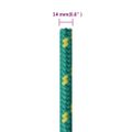 vidaXL Lodné lano zelené 14 mm 25 m polypropylén