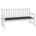 vidaXL Podložka na záhradnú lavičku čierne kocky 150x50x3 cm látka