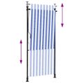 vidaXL Vonkajšia roleta modro-biela 100x270 cm látka a oceľ