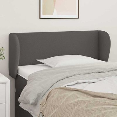 vidaXL Čelo postele so záhybmi sivé 103x23x78/88 cm umelá koža