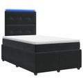 vidaXL LED boxspring posteľ s matracom Čierna 120 x 190 cm Zamat