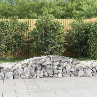 vidaXL Oblúkový gabionový kôš 8 ks 400x50x40/60 cm pozinkované železo