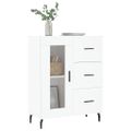 vidaXL Komoda biela 69,5x34x90 cm kompozitné drevo