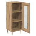 vidaXL Servírovacia skriňa dub artisan 34 x 34.5 x 90 cm
