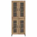 vidaXL Highboard Remeselný dub 69,5 x 34 x 180 cm Kompozitné drevo