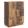 vidaXL Servírovacia skriňa so zásuvkou Staré drevo 66 x 34,5 x 87 cm